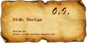 Oláh Ibolya névjegykártya