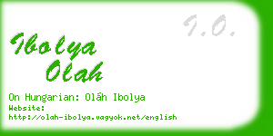 ibolya olah business card
